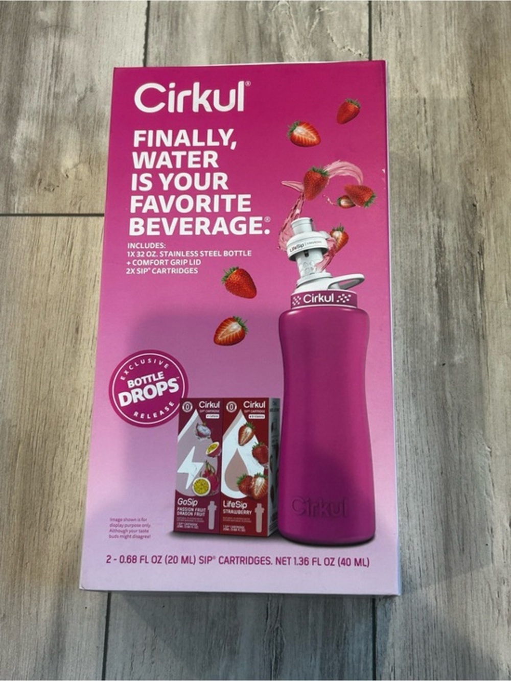 Cirkul limited edition pink water bottle gift set NEW NIB